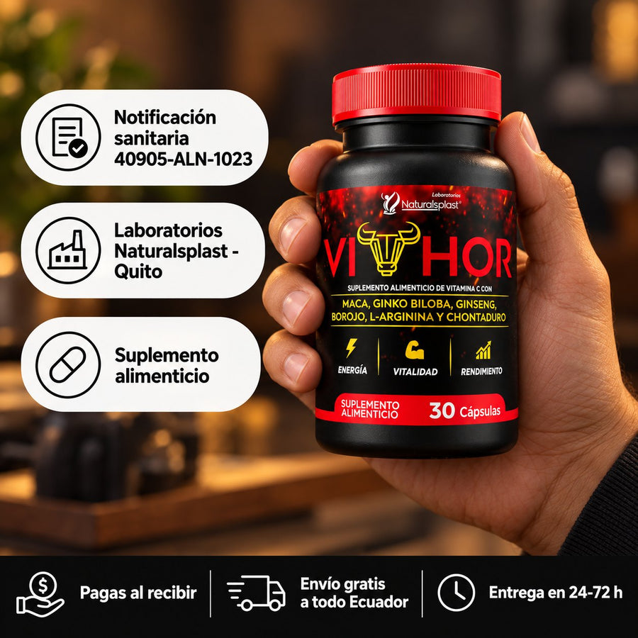 Vithor: notificación sanitaria 40905-ALN-1023, envío gratis y pagas al recibir