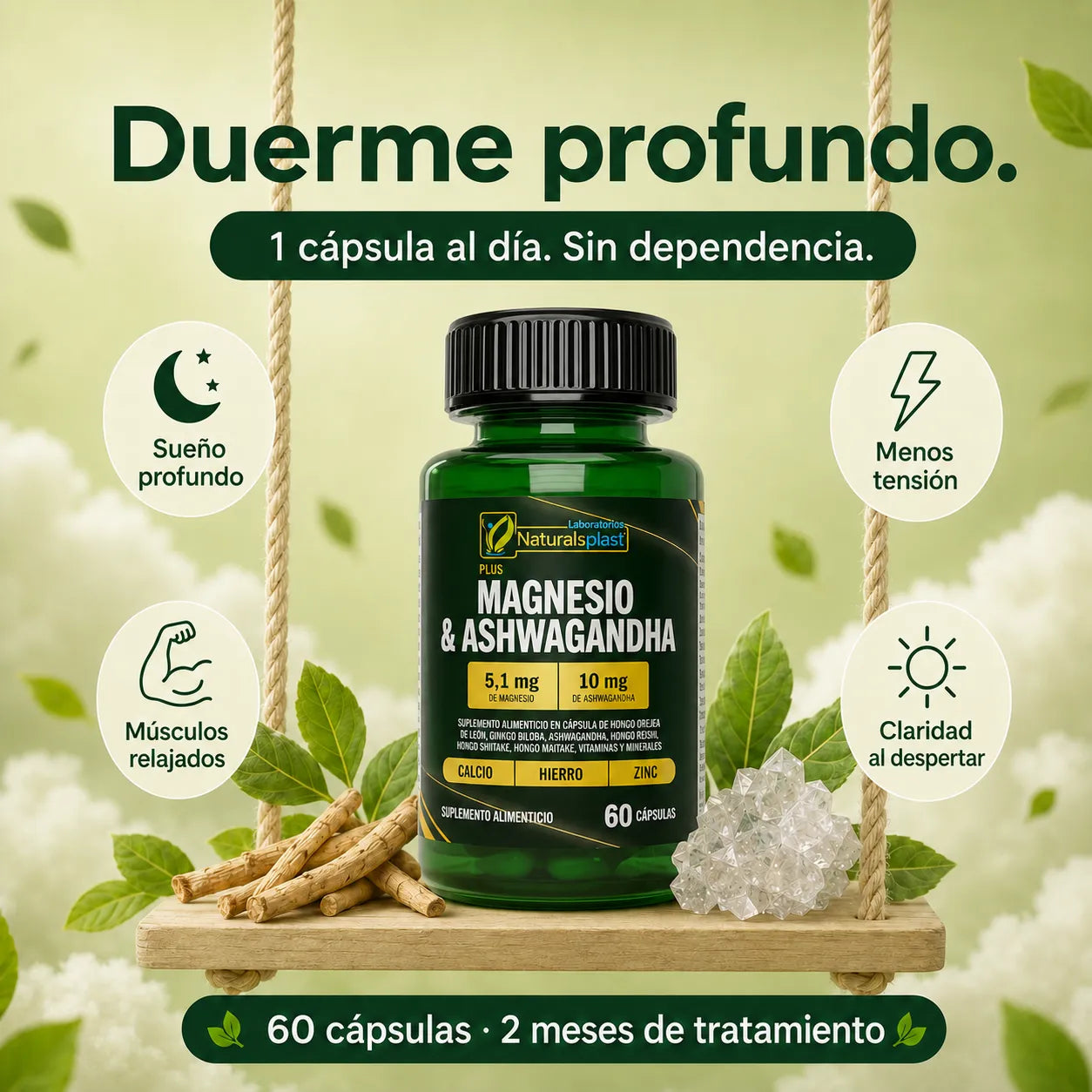Magnesio + Ashwagandha — Fórmula 2 en 1