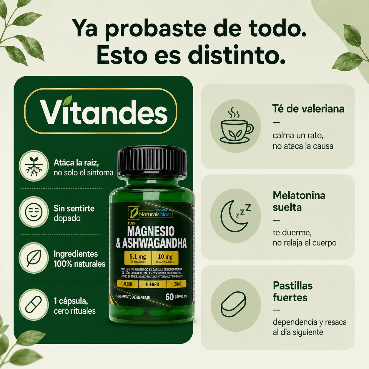 Magnesio + Ashwagandha — Fórmula 2 en 1
