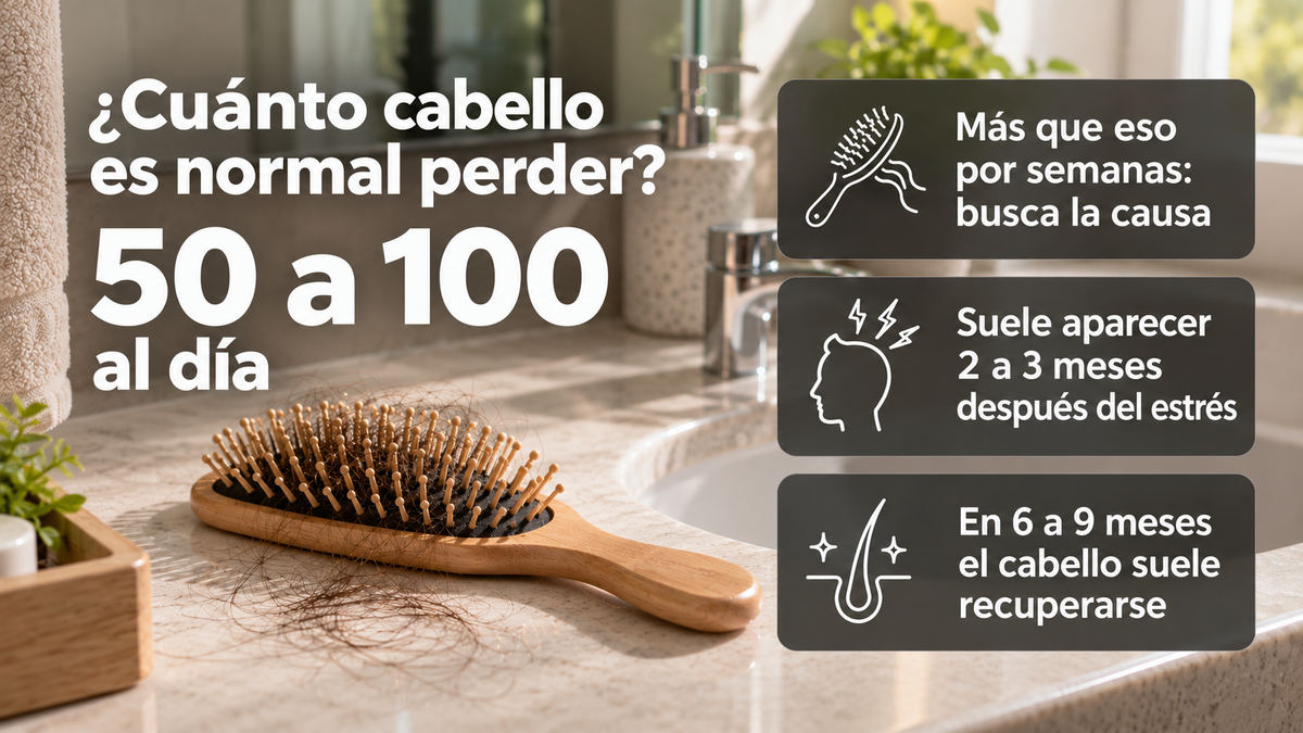 Es normal perder entre 50 y 100 cabellos al día
