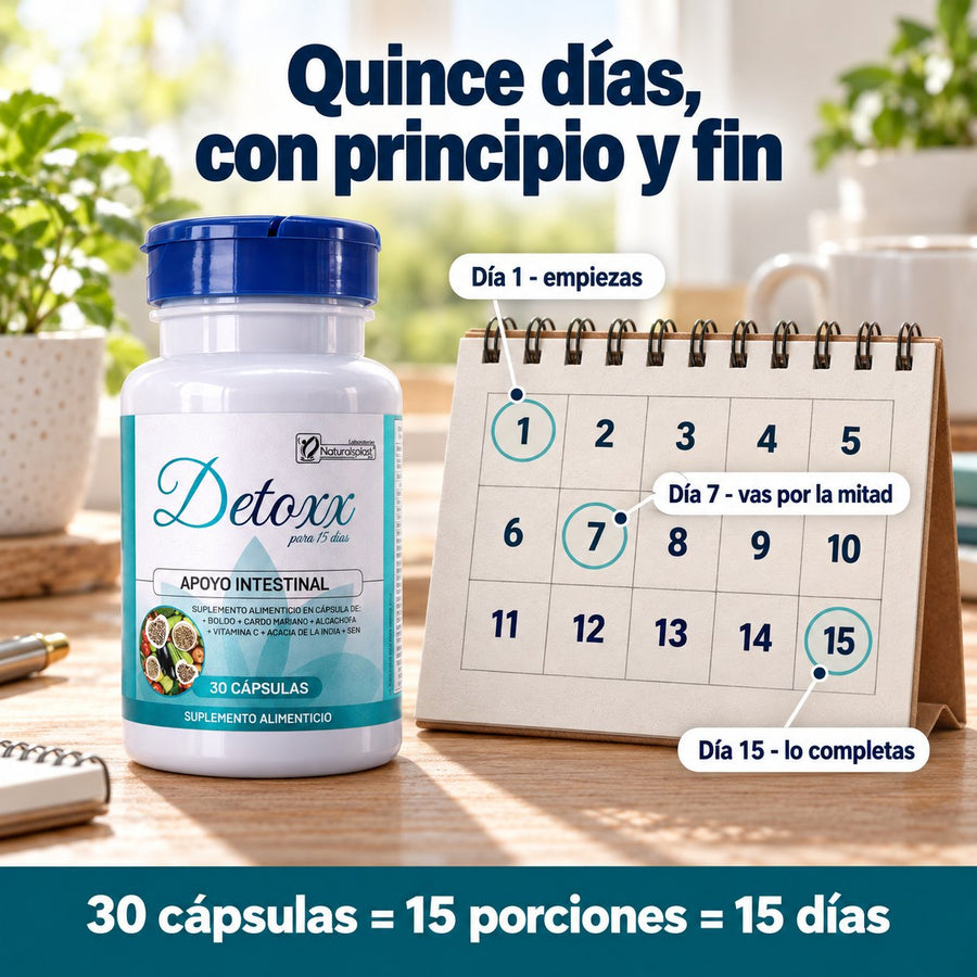 Detoxx: 30 cápsulas, 15 porciones, tratamiento de 15 días
