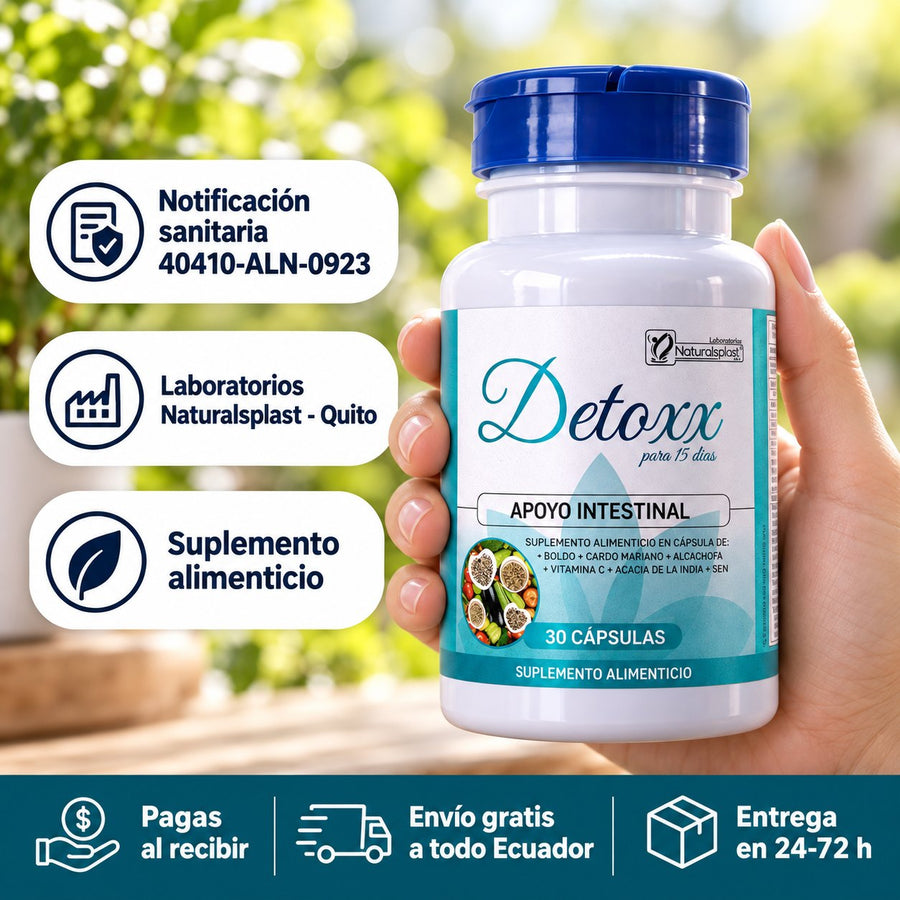 Detoxx: notificación sanitaria 40410-ALN-0923, envío gratis y pagas al recibir