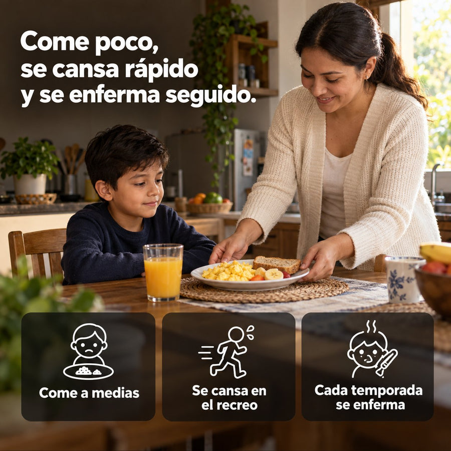 KidGrow: cuando come poco, se cansa rápido y se enferma seguido