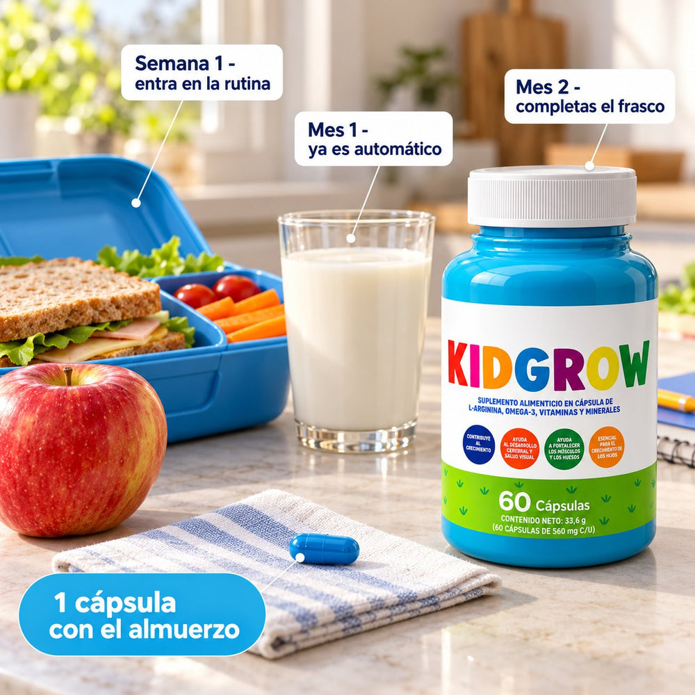 La rutina de KidGrow: una cápsula con el almuerzo