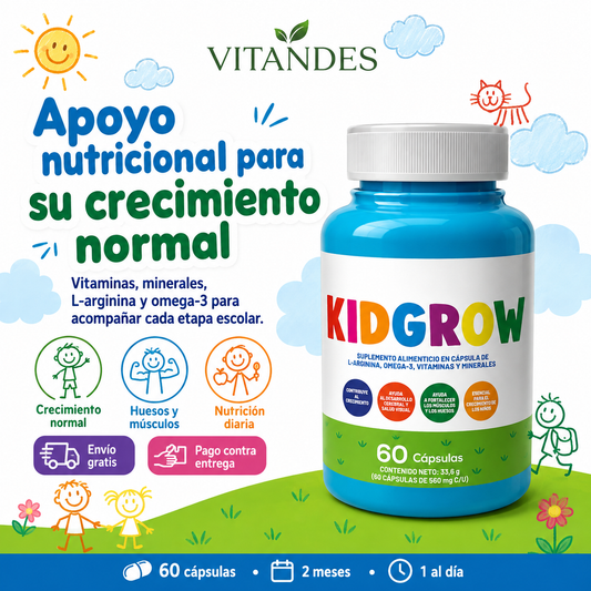 KidGrow - Apoyo nutricional para el crecimiento normal - 60 cápsulas