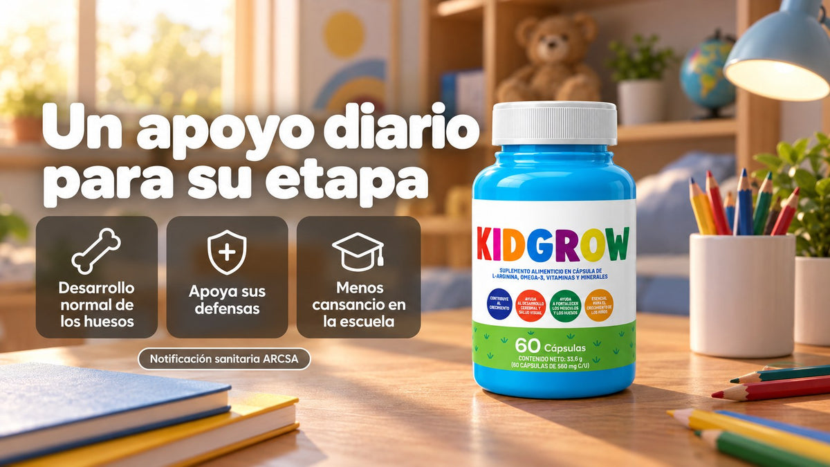KidGrow de Vitandes en el escritorio de un niño, un apoyo diario para su desarrollo
