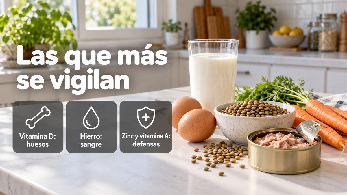 Leche, huevos, lentejas, zanahoria y atún, alimentos con las vitaminas que más se vigilan